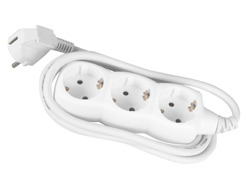 Rallonge multiprise 1.5 m avec prise de terre.Câble 3G 1 mm 8582