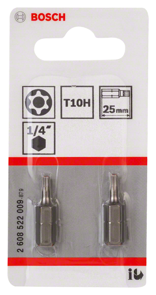 2X Security Torx T10H Bosch 2608522009